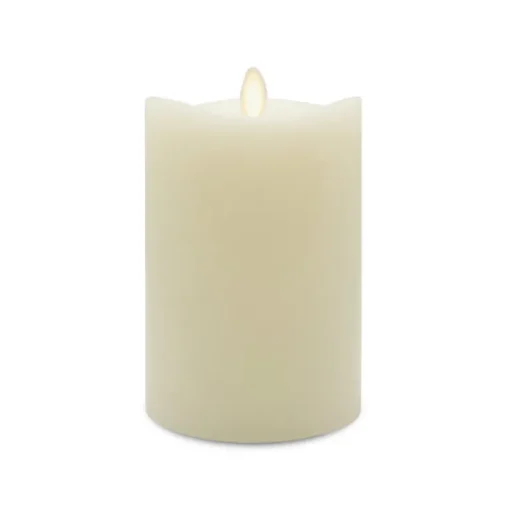 Matchless Darice Ivory Vanilla Honey Scent Pillar Flameless Flickering Candle 5.5 in. H x 3.5 in. Dia. (Pack of 4)