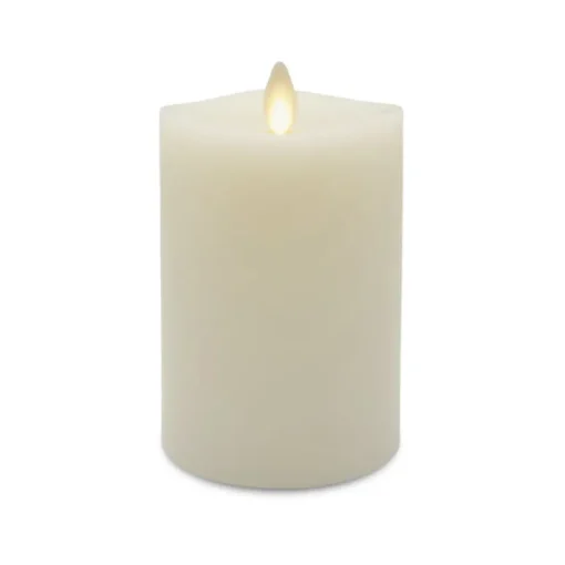 Matchless Darice Ivory Vanilla Honey Scent Pillar Flameless Flickering Candle 4.5 in. H x 3 in. Dia. (Pack of 2)