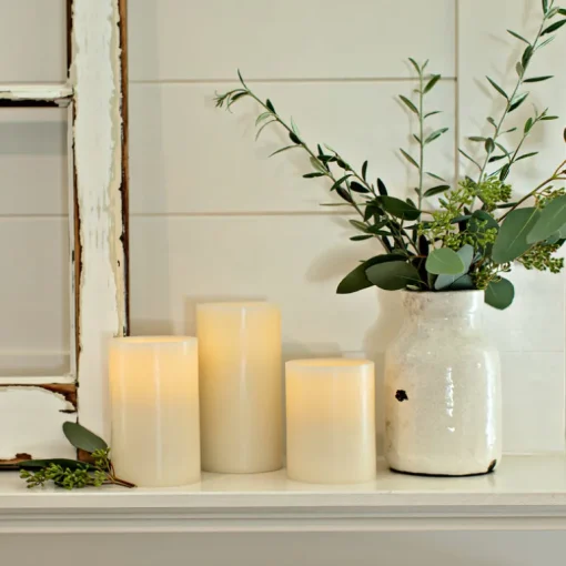 Matchless Darice Ivory Vanilla Honey Scent Pillar Flameless Flickering Candle 4.5 in. H x 3 in. Dia. (Pack of 2)