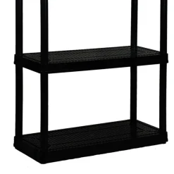 Maxit Resin Black Adjustable Shelving Unit 400 lbs. Capacity 54-1/2 H x 32 W x 14 D in.