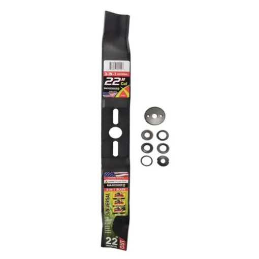 MaxPower 22 in. 3-in-1 Mower Blade For Walk-Behind Mowers 1 pk