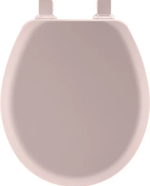 Mayfair by Bemis Cameron Round Pink Enameled Wood Toilet Seat