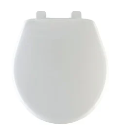 Mayfair by Bemis Caswell Slow Close Round White Plastic Toilet Seat