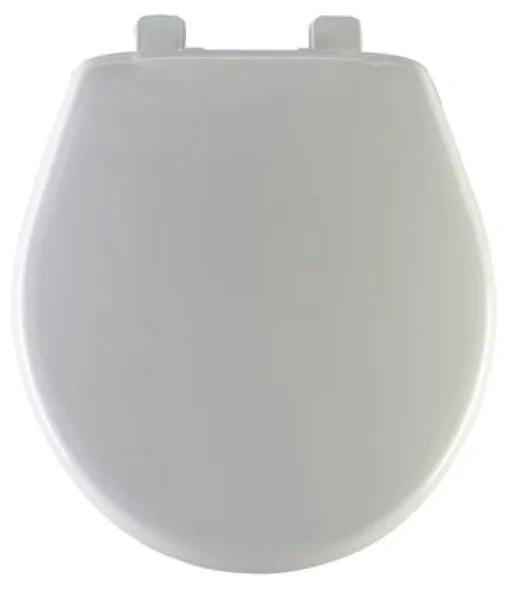 Mayfair by Bemis Caswell Slow Close Round White Plastic Toilet Seat