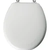 Mayfair by Bemis Edgewater Round White Enameled Wood Toilet Seat
