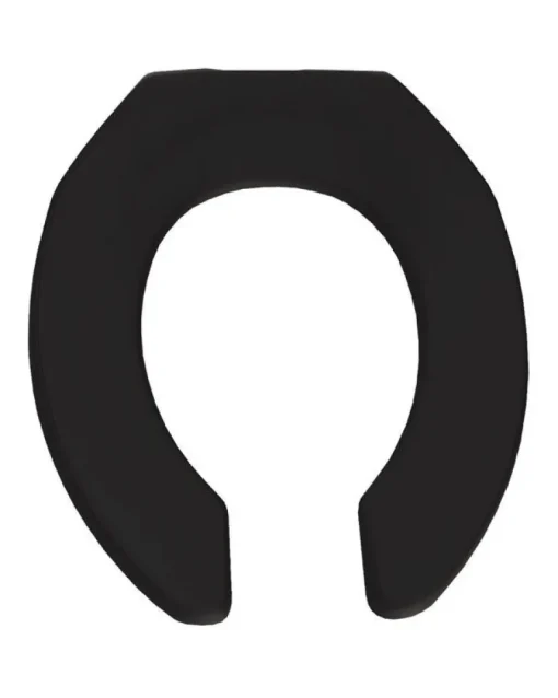 Mayfair by Bemis Round Black Plastic Toilet Seat