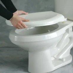 Mayfair by Bemis Shell Round White Enameled Wood Toilet Seat