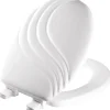 Mayfair by Bemis Swirl Round White Enameled Wood Toilet Seat