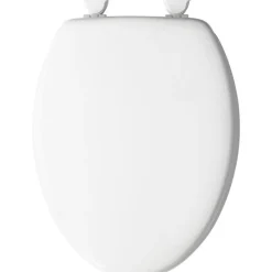 Mayfair by Bemis Westport Elongated White Enameled Wood Toilet Seat