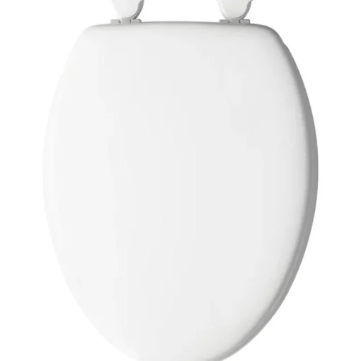 Mayfair by Bemis Westport Elongated White Enameled Wood Toilet Seat