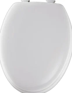 Mayfair by Bemis Westport Elongated White Enameled Wood Toilet Seat