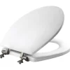 Mayfair Slow Close Round White Molded Wood Toilet Seat