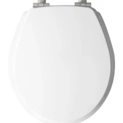 Mayfair Slow Close Round White Molded Wood Toilet Seat