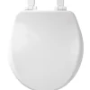 Mayfair Slow Close Round White Enameled Wood Toilet Seat