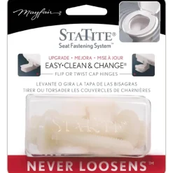 Mayfair White Adjustable Toilet Seat Hinge Bolts 1-1/2 W x 5-1/2 H x 4-3/4 L in.