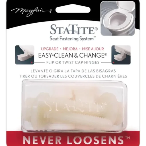 Mayfair White Adjustable Toilet Seat Hinge Bolts 1-1/2 W x 5-1/2 H x 4-3/4 L in.