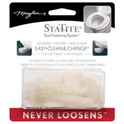 Mayfair White Adjustable Toilet Seat Hinge Bolts 1-1/2 W x 5-1/2 H x 4-3/4 L in.