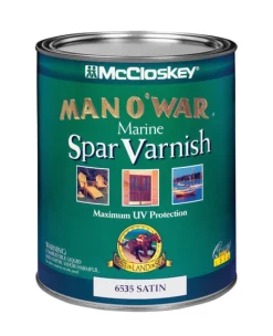 Mccloskey 80-6535 Qt 1 Quart Satin Man O' War Marine Spar Varnish Low Voc (Case Of 4)