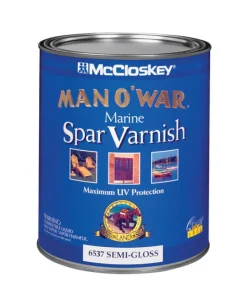 Mccloskey 80-6537 Qt 1 Quart Semi-Gloss Man O' War® Marine Spar Varnish Low Voc (Case Of 4)