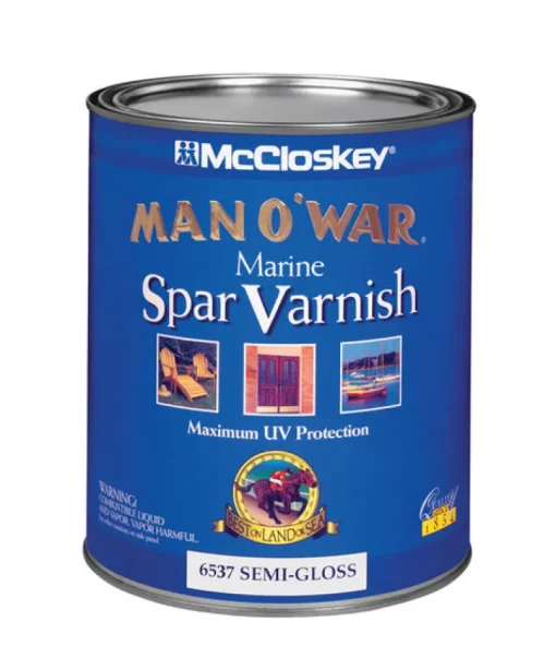 Mccloskey 80-6537 Qt 1 Quart Semi-Gloss Man O' War® Marine Spar Varnish Low Voc (Case Of 4)