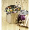 McSunley Stainless Steel Stock Pot 10 in. 12 qt Silver