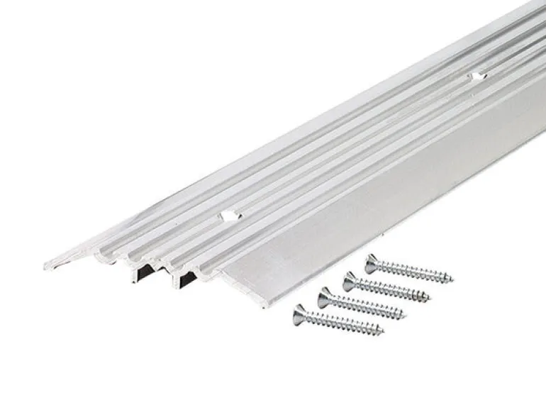 M-D 0.5 H X 4 in. W X 72 in. L Mill Aluminum Fluted Top Threshold Silver