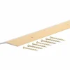M-D BUILDING PRODUCTS 0.3 in. H X 1.38 in. W X 72 in. L Satin Brass Aluminum Carpet Trim