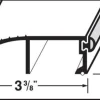 M-D BUILDING PRODUCTS 1 in. H X 3.38 in. W X 72 in. L Aluminum/Vinyl High Bumper Threshold Silver