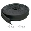 M-D BUILDING PRODUCTS Black Rubber Door Set Seal For Garage Doors 192 in. L X 1 in.