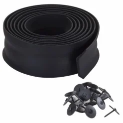 M-D BUILDING PRODUCTS Black Rubber Door Set Seal For Garage Doors 192 in. L X 1 in.