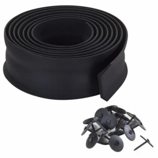 M-D BUILDING PRODUCTS Black Rubber Door Set Seal For Garage Doors 108 in. L X 1 in.
