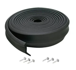 M-D BUILDING PRODUCTS Black Rubber Door Set Seal For Garage Doors 108 in. L X 1 in.