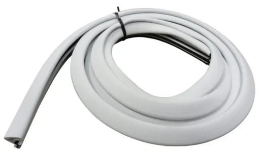 M-D BUILDING PRODUCTS PLATINUM White Rubber Top & Sides Door Seal For Doors 84 in. L X 0.63 in.