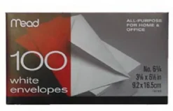 Mead 3.63 in. W x 6.75 in. L A6 White Envelopes 100 pk