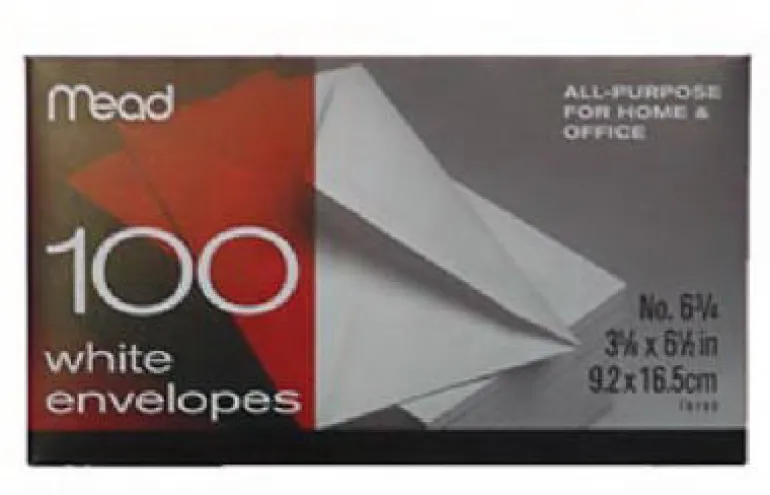 Mead 3.63 in. W x 6.75 in. L A6 White Envelopes 100 pk