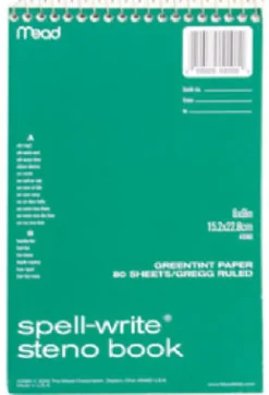Mead 6 in. W x 9 in. L College Ruled Spiral Steno Book