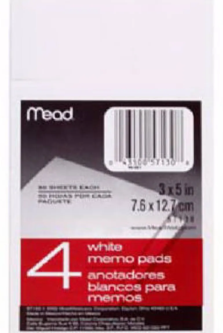 Mead 3 in. W x 5 in. L Memo Pad 50