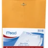 Mead 9 in. W x 12 in. L Other Brown Envelopes 4 pk