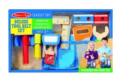 Melissa & Doug Deluxe Wooden Tool Belt Set Wood Assorted 13 pc.