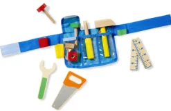 Melissa & Doug Deluxe Wooden Tool Belt Set Wood Assorted 13 pc.