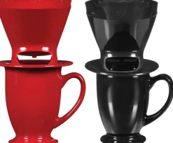 Melitta 64012 1 Cup Pour-Over Coffee Brewer With Mug Assorted Colors