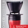 Melitta 64014 Red & Black Pour-Over Travel Brew Mug Set