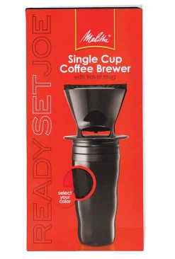 Melitta Ready Set Joe 16 oz Black Pour-Over Coffee Brewer Travel Mug