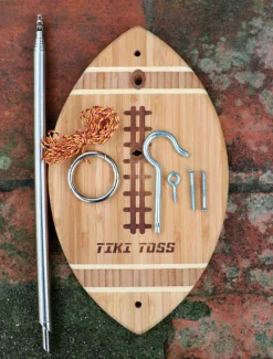 Mellow Militia Tiki Toss Brown Hook & Ring Game for Recommended Age 9 Years & Up