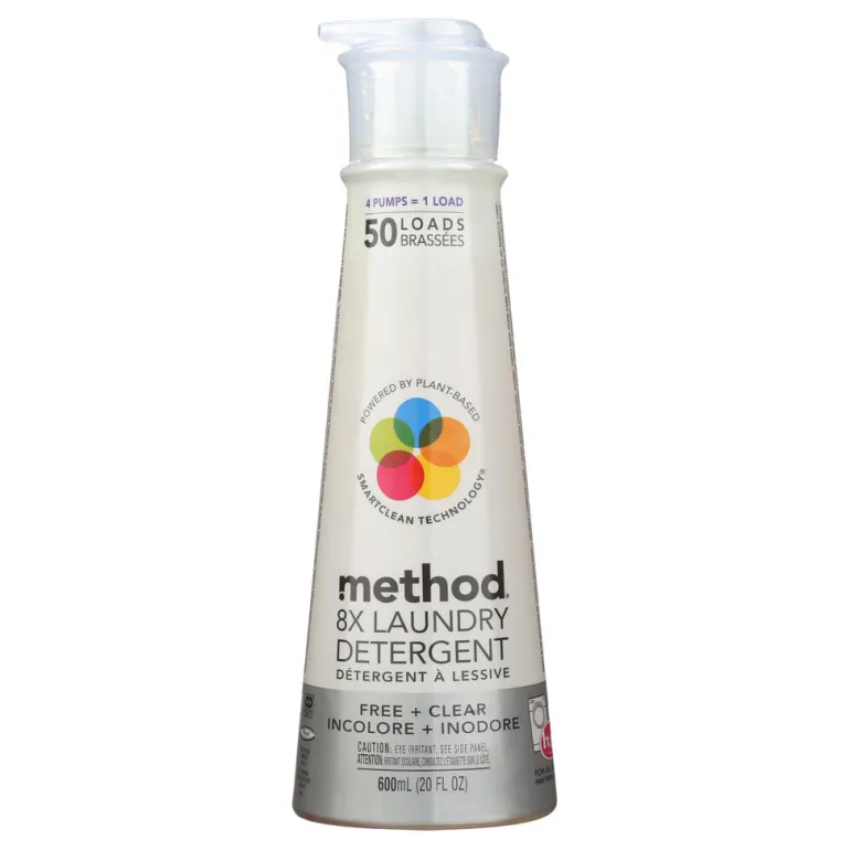 Method Free & Clear Scent Laundry Detergent Liquid 20 oz. (Pack of 6)