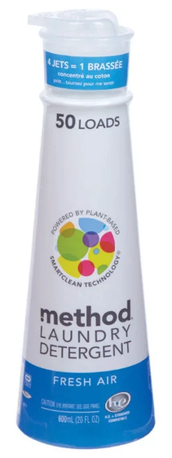 Method Fresh Air Scent Laundry Detergent Liquid 20 oz. (Pack of 6)