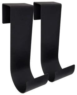 Mide Products 10 in. L Powder Coated Black Aluminum Long Slip-On Hook 25 lb. capacity 2 pk