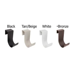 Mide Products 10 in. L Powder Coated Black Aluminum Long Slip-On Hook 25 lb. capacity 2 pk