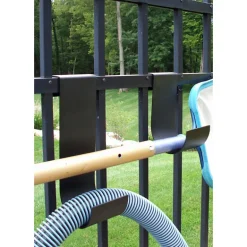 Mide Products 10 in. L Powder Coated Black Aluminum Long Slip-On Hook 25 lb. capacity 2 pk