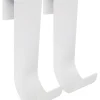 Mide Products 10 in. L Powder Coated White Aluminum Long Slip-On Hook 25 lb. cap. 2 pk